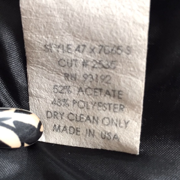 Iris Singer black Ribbed button up tailored Suit Jacket Size 4. Made in USA - Picture 7 of 7